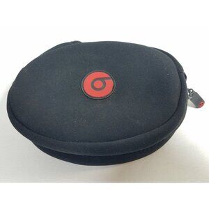 Beats by Dre Soft Case for Headphones Bag Black Red Zipper Pouch NO HEADPHONES